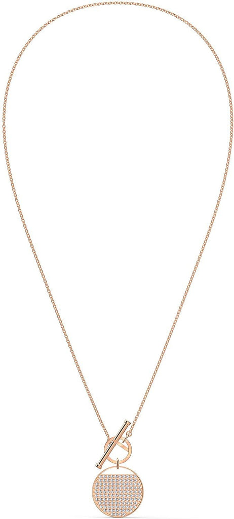 SWAROVSKI Ginger T Bar Set, White, Rose-Gold Tone Plated, One Size (5574915)