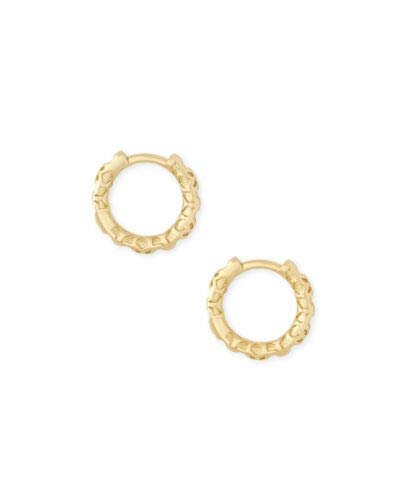 Kendra Scott Maggie Filigree Huggie Earrings in Gold