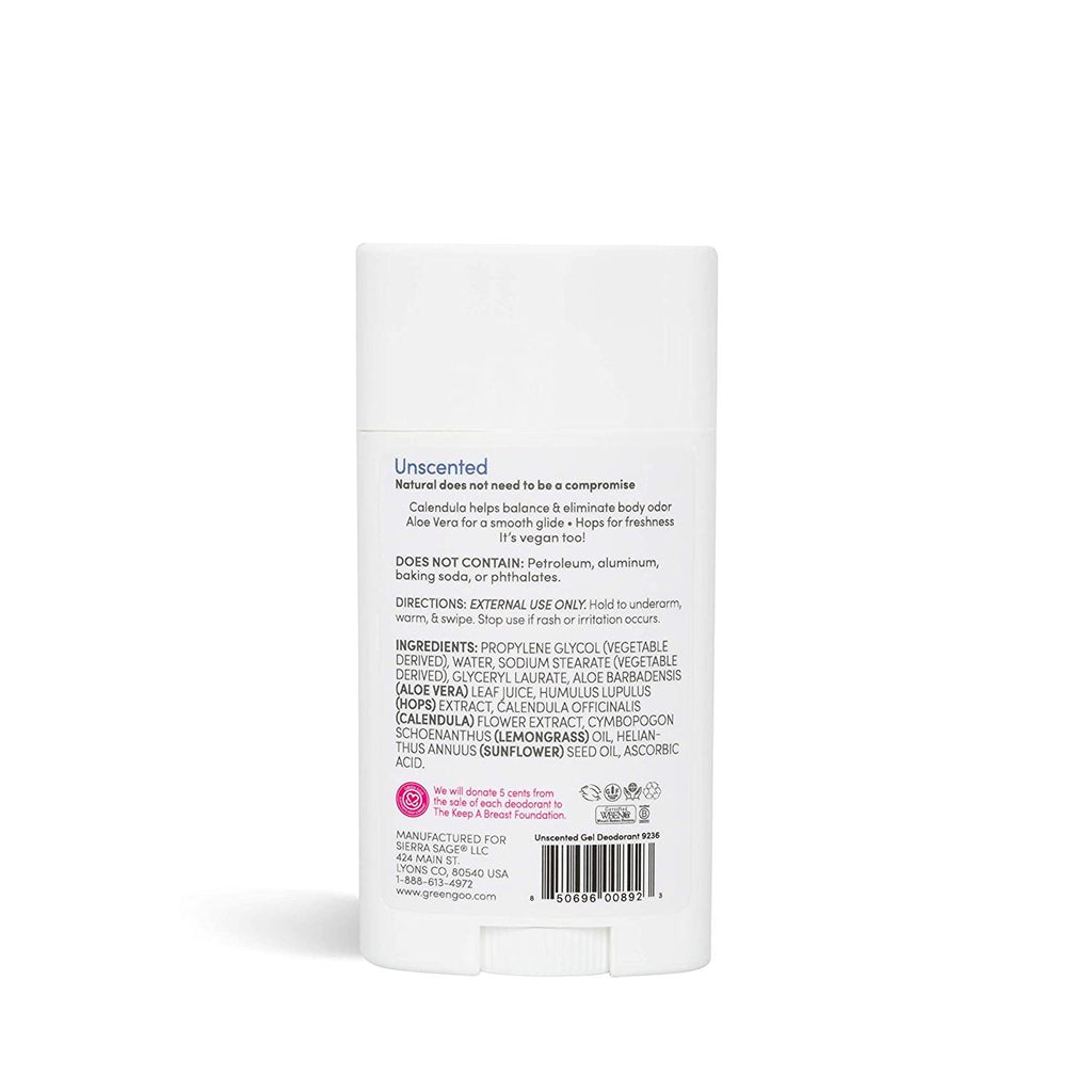 Green Goo Natural Deodorant for Men and Women