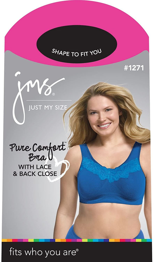 JUST MY SIZE Women's Pure Comfort Lace Bra