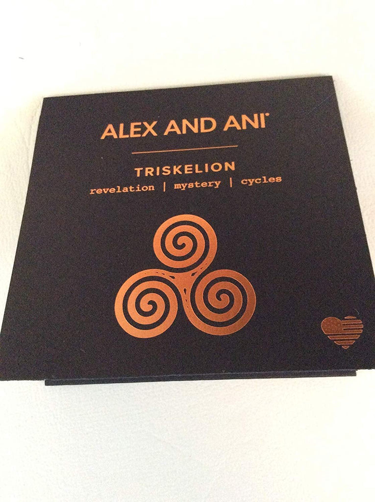 Alex and Ani Triskelion Bangle Bracelet Midnight Silver NWTBC