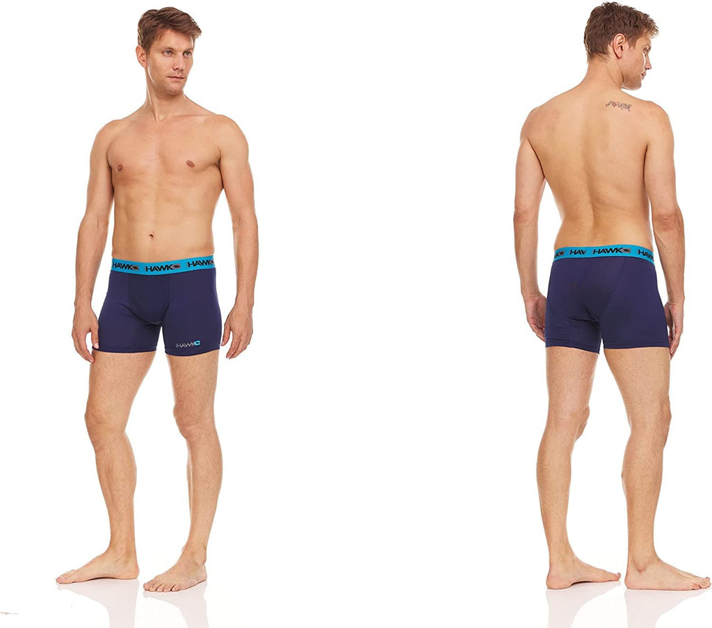 Tony Hawk Mens Performance Boxer Briefs - SPORTY FIT Short Leg 6-Pack Mystery Colors Stretch Underwear Breathable No Fly (S-5X)