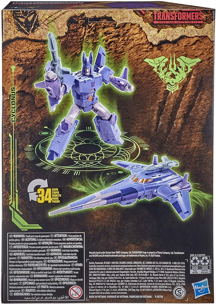 Transformers Toys Generations War for Cybertron: Kingdom Voyager WFC-K9 Cyclonus Action Figure - Kids Ages 8 and Up, 7-inch