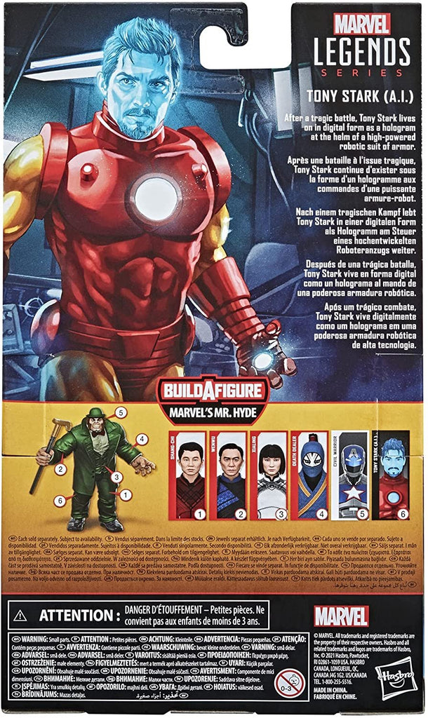 Marvel Hasbro Legends Series 6-inch Collectible Tony Stark (A.I.) Action Figure Toy for Age 4 and Up