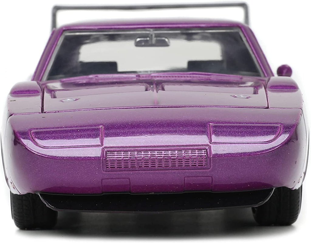 Jada Toys Big Time Muscle 1:24 1969 Dodge Charger Daytona Die-cast Car Purple, Toys for Kids and Adults