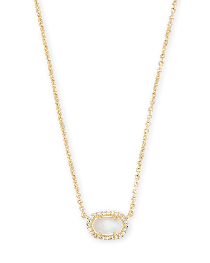 Kendra Scott Chelsea Gold Pendant Necklace in Ivory Pearl