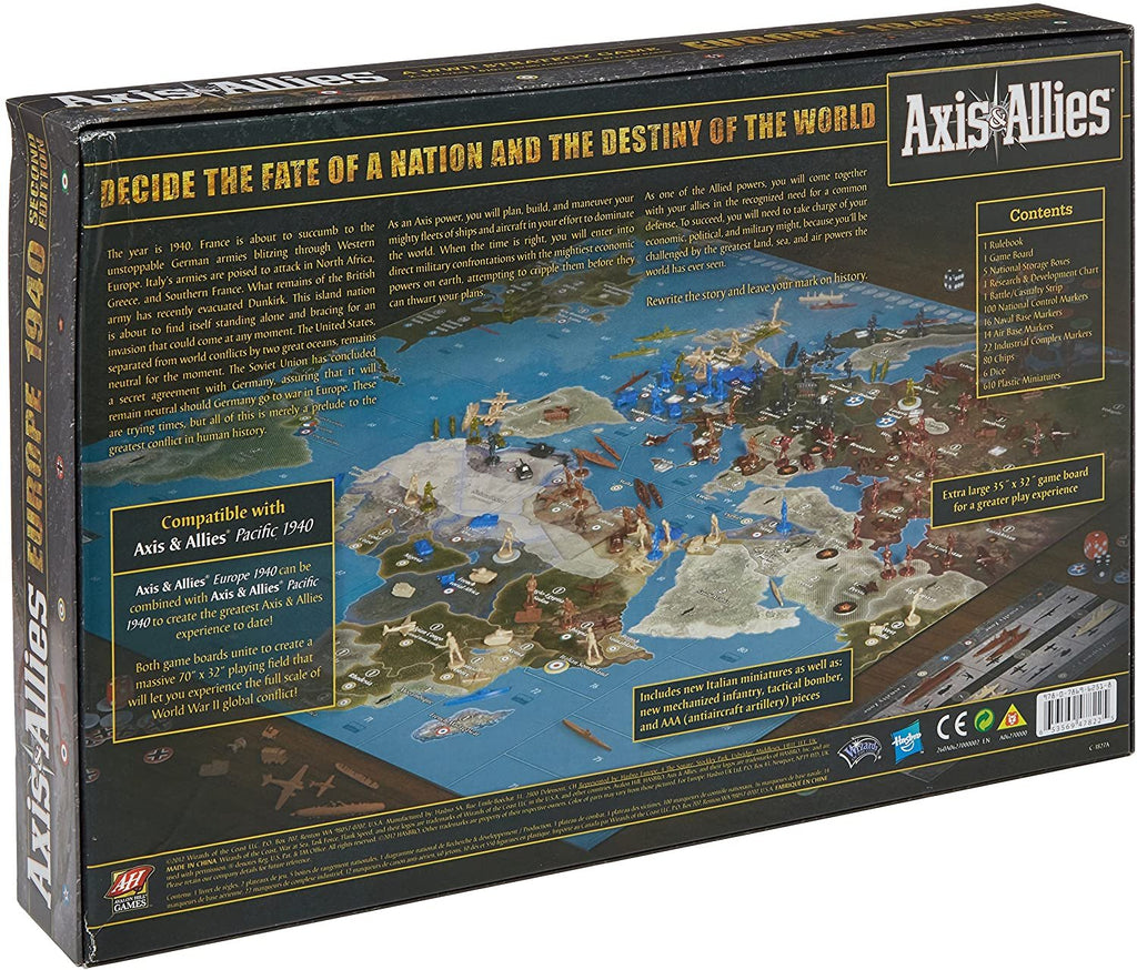 Wizards of the Coast Axis and Allies Europe 1940 2nd Edition Board Game