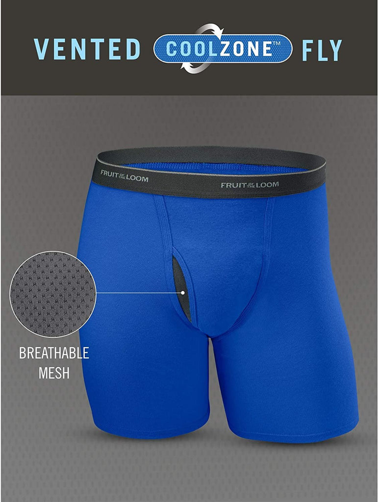 Fruit of the Loom Coolzone Boxer Briefs - 3 Pack (3BL7601) S/Black/Grey