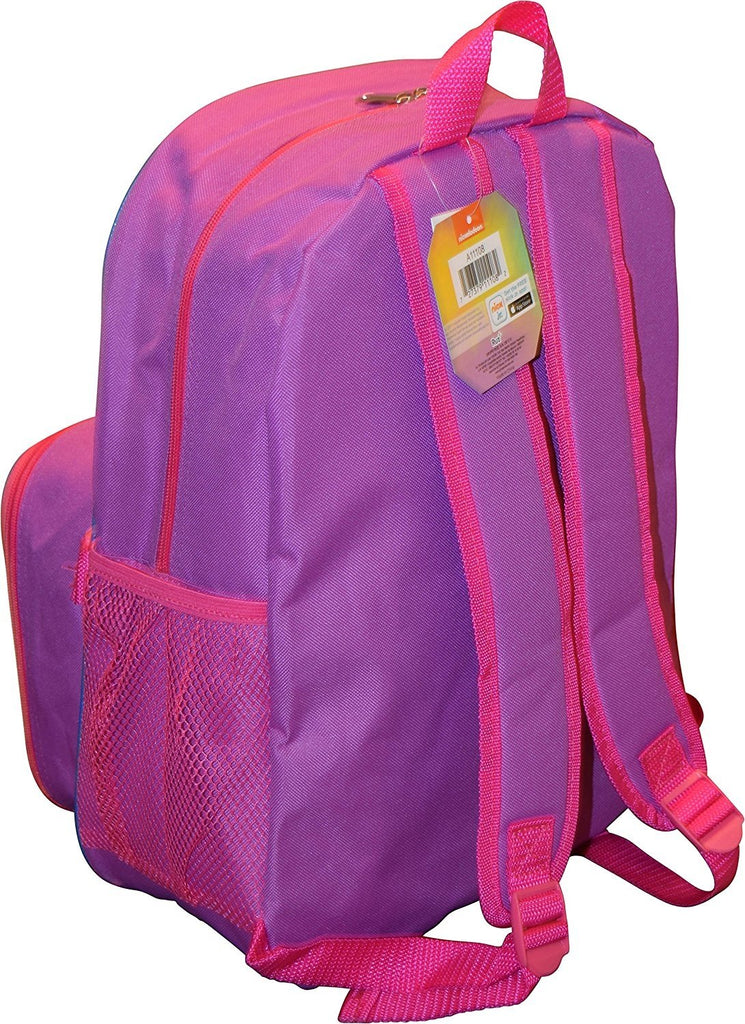 Nickelodeon Girl Shimmer And Shine 16" Backpack With Detachable Matching Lunch Box