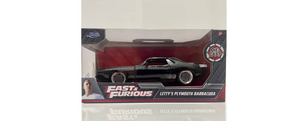 Letty's Plymouth Barracuda, Black JADA 97206 1/32 Scale Diecast Model Toy Car