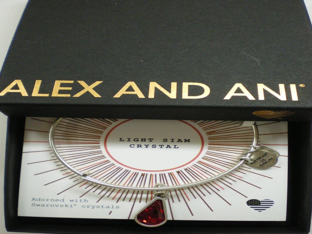 Alex and Ani Womens Swarovski Teardrop Color Code Bangle September/Rafaelian Gold/Sapphire