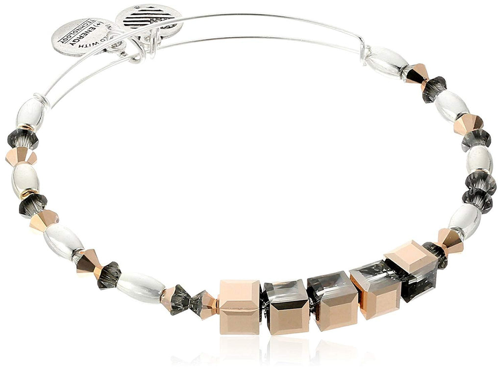 Alex and Ani Swarovski Beaded Crown Expandable Wire Bangle Bracelet