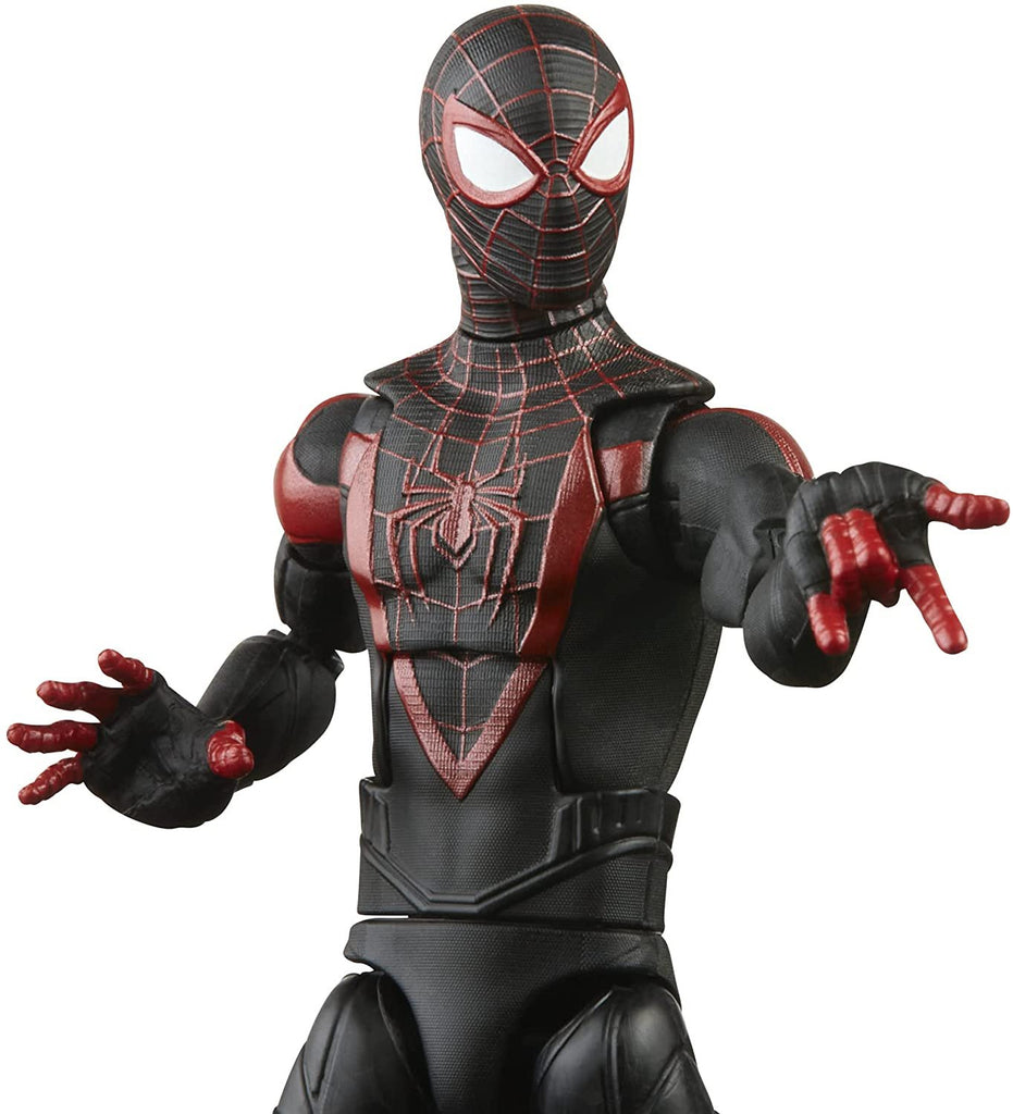 Spider-Man Marvel Legends Series Gamerverse Miles Morales 6-inch Collectible Action Figure Toy and 7 Accessories and 1 Build-A-Figure Part(s)
