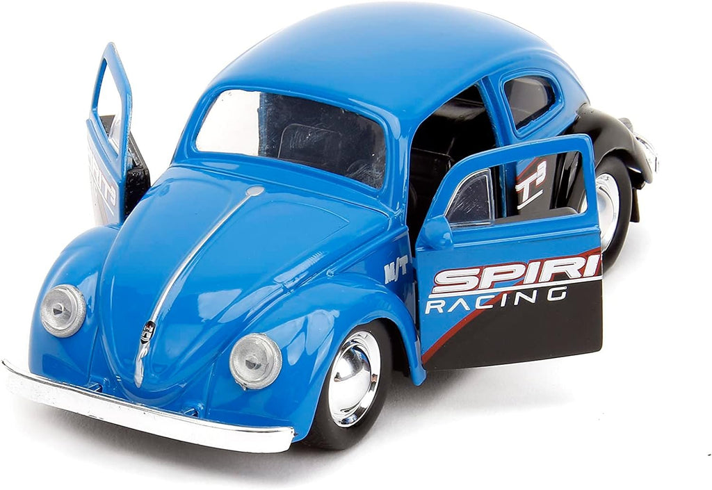 Punch Buggy 1:32 Scale 1959 Volkswagen Beetle Die-cast Car with Mini Gloves Accessory (Blue), Toys for Kids and Adults