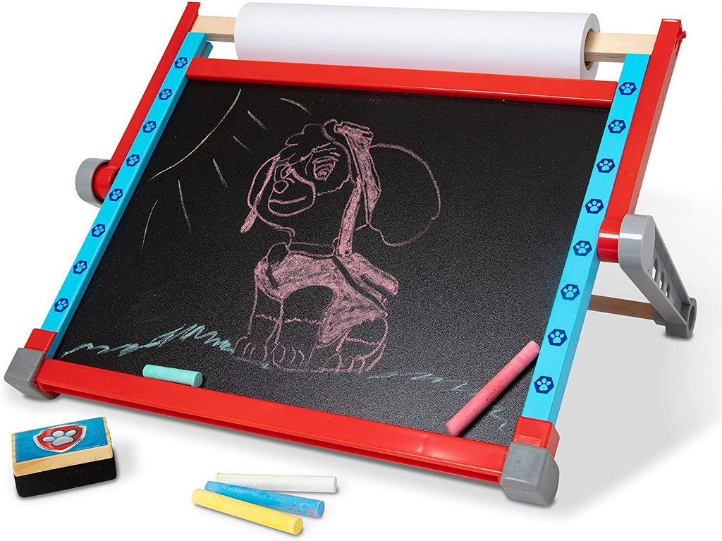 Melissa & Doug PAW Patrol Wooden Double-Sided Tabletop Art Center Easel (33 Pieces)