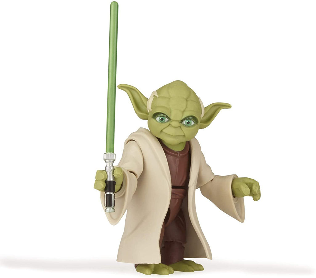 Star Wars Galaxy of Adventures Yoda Toy 5-inch Scale Action Figure with Fun Lightsaber Accessory Feature, Toys for Kids Ages 4 and Up
