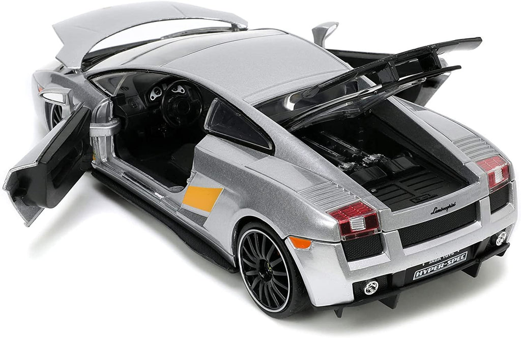 Jada Toys Hyper-Spec 1:24 Lamborghini Gallardo Superleggera Die-cast Car Silver, Toys for Kids and Adults