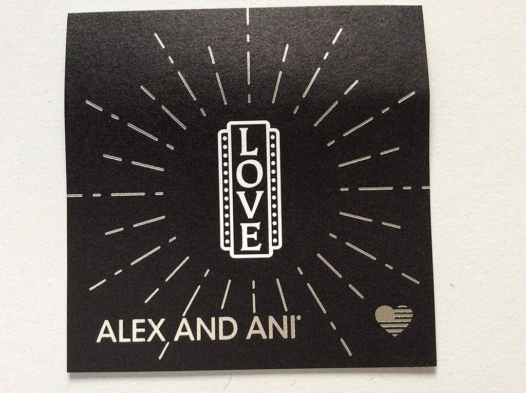 Alex and Ani Love Set of 3 Bangle Bracelet Rafaelian Rose Gold Tag Box Card