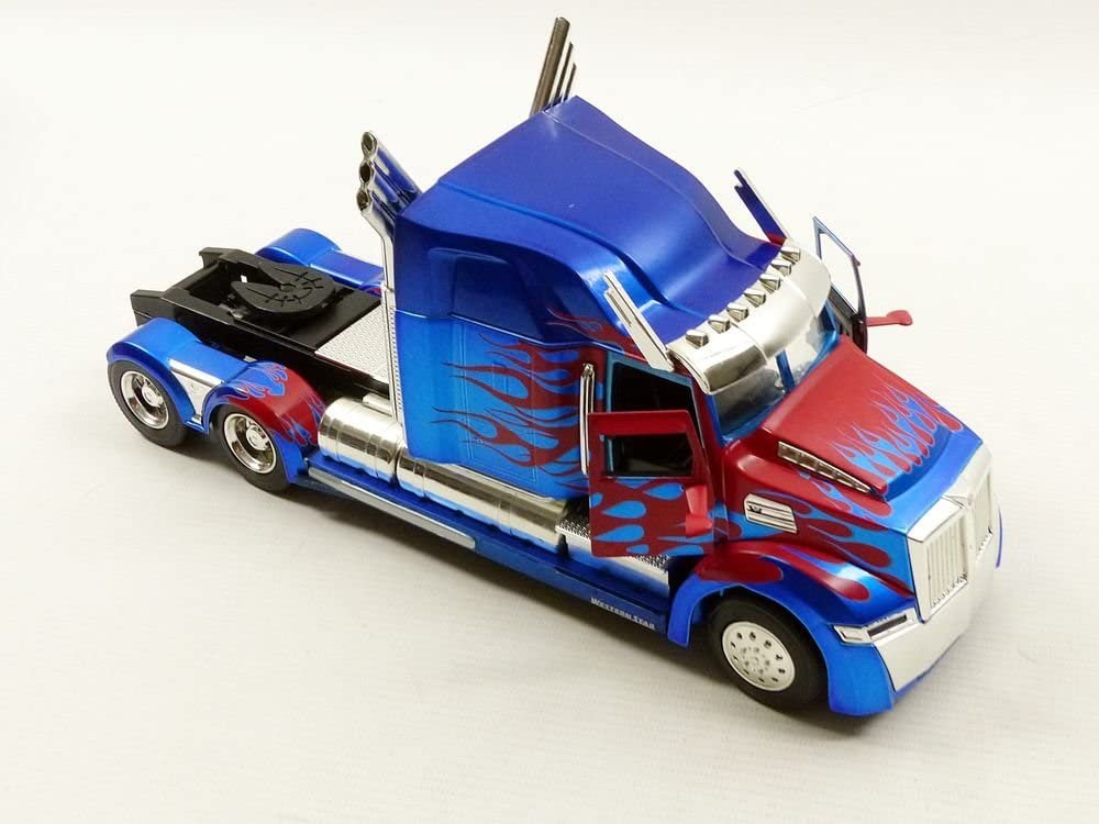 Jada Toys Metals Transformers Optimus Prime 1:24 Diecast Vehicle Blue and Red