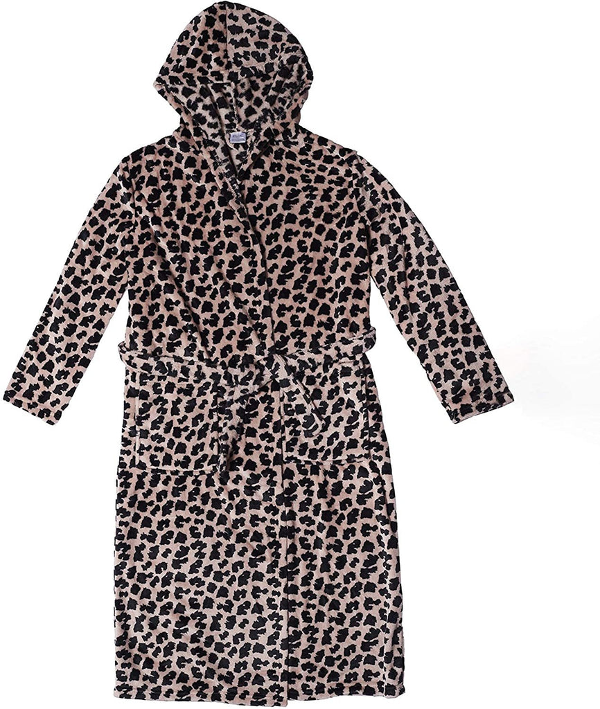 essie Womens Hooded Plush Robe - Bathrobe Soft Warm Cozy