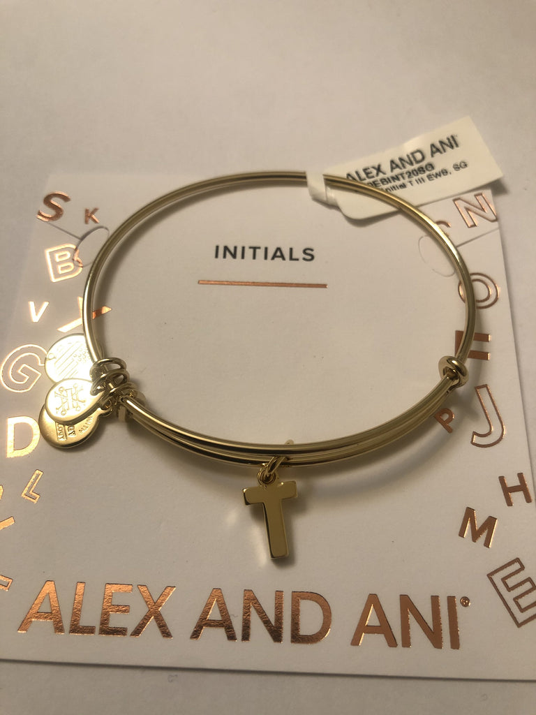 Alex and Ani Initial T III Bangle Bracelet