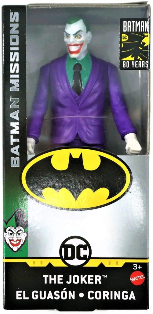 Batman Missions DC 6 Inch Action Figures | 5 Pack Includes The Joker, Grey Suit Batman, Black Suit Batman, Robin and Nightwing | 5 Point Articulation