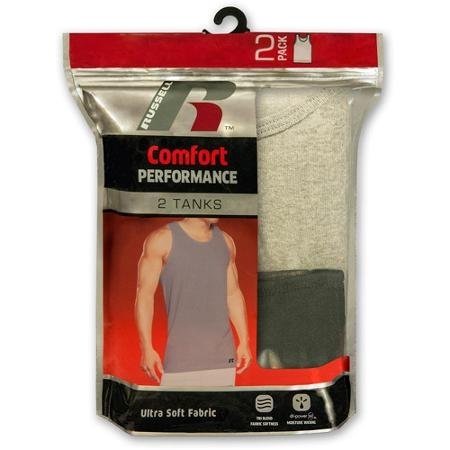 Russell Men's Comfort Performance Tank Black/Grey