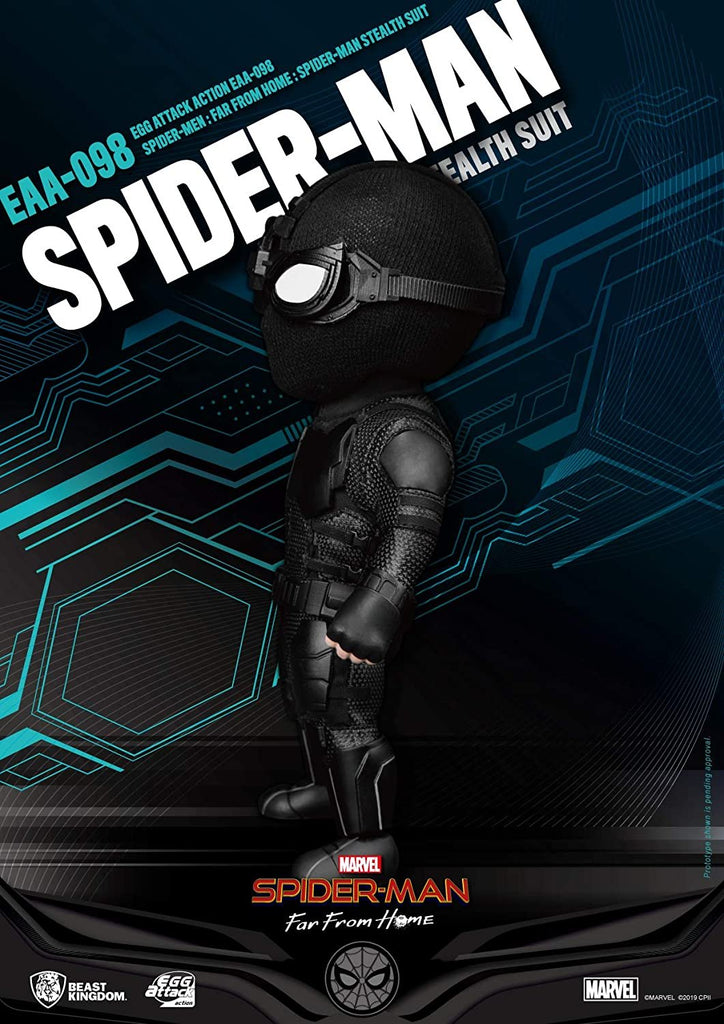 Beast Kingdom Spider-Man Far from Home: Stealth Spider-Man EAA-098 Egg Attack Action Figure, Multicolor