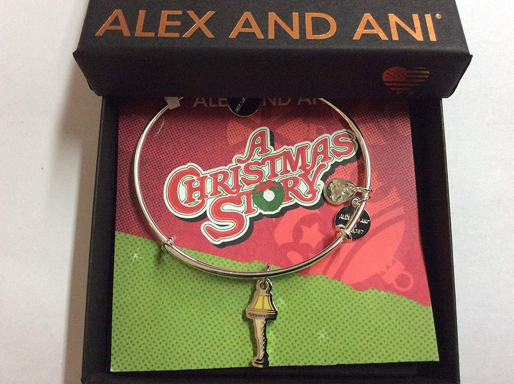 Alex and Ani Color Infusion, A Christmas Story Frageelay Bangle Bracelet Shiny Silver One Size
