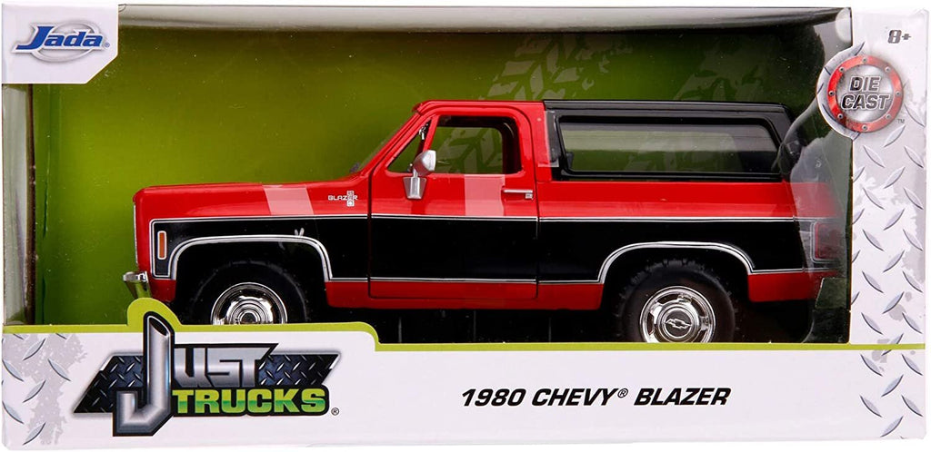 Jada Toys Just Trucks 1:24 1980 Chevrolet Blazer K5 Die-cast Car Red/Black, Toys for Kids and Adults