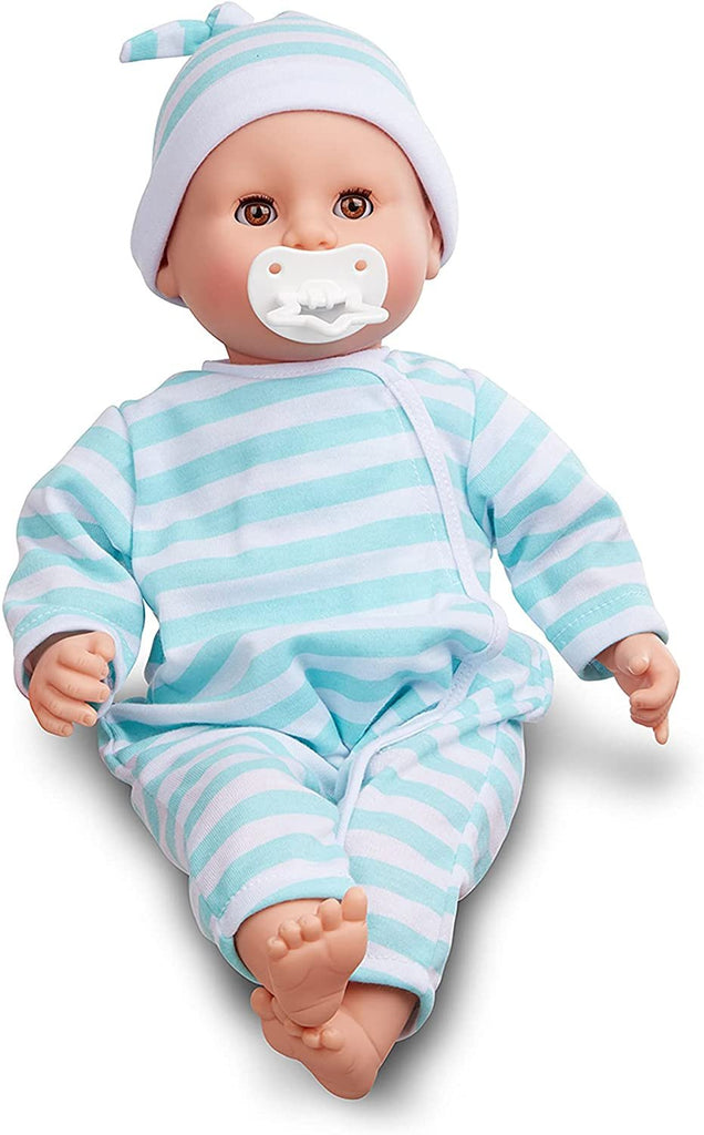 Melissa & Doug Mine to Love Twins Luke & Lucy 15” Light Skin-Tone Boy and Girl Baby Dolls with Rompers, Caps, Pacifiers