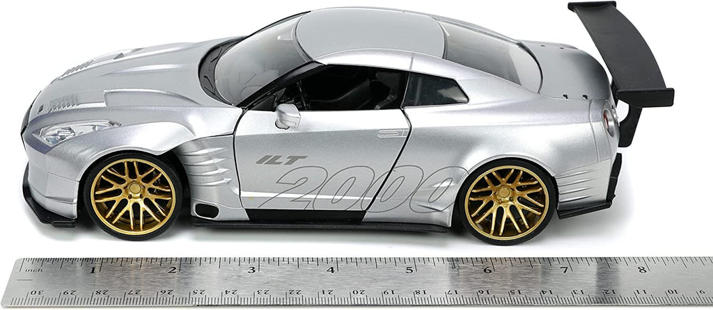 Jada Toys I Love The 2000’s 1:24 2009 Nissan GT-R (R35) Ben Sopra Die-Cast Car, Toys for Kids and Adults, Silver