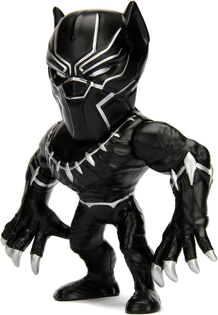 Jada Toys Metalfigs Marvel Avengers Black Panther 100% Die-cast Metal Collectible Figure, 4", Black