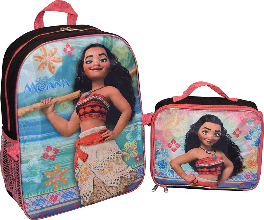 Disney Girl's Princess Moana 16" Backpack W/ Detachable Lunch Box
