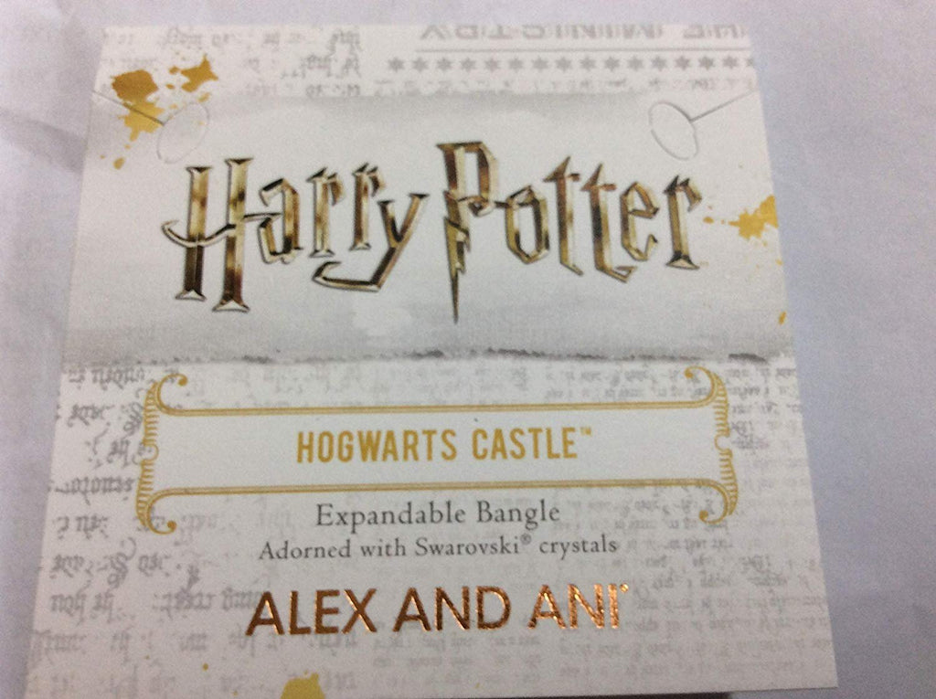Alex and Ani Harry Potter Hogwarts Castle Set of 5 Bangle Bracelet Shiny Silver One Size