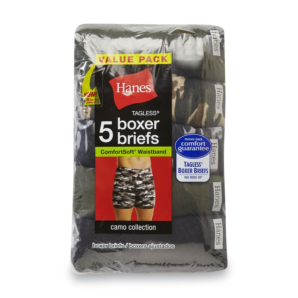 Hanes Men's 5-Pack Comfort Soft Boxer Briefs