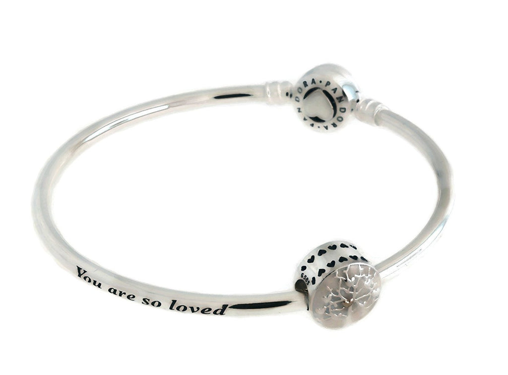 PANDORA Tree of Hearts, Mother's Day LE Bangle Gift Set B800516-19 cm 7.5 in
