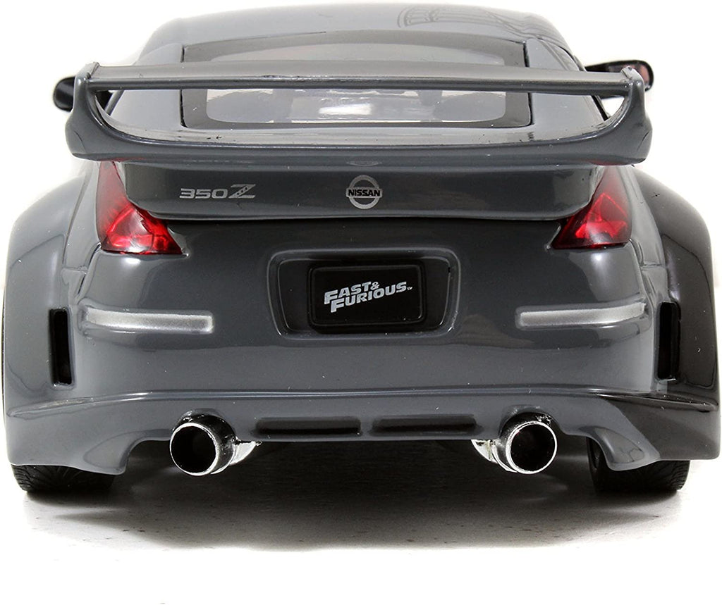 Jada Toys Fast & Furious 1:24 D.K.'s Nissan 350Z Die-cast Car, Toys for Kids and Adults, Grey and Black (97172)