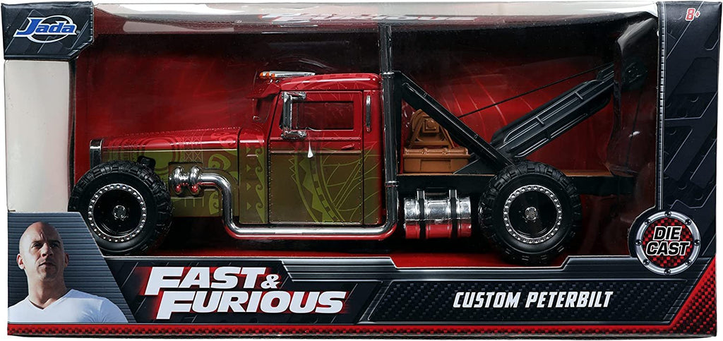 Fast & Furious Presents: Hobbs & Shaw Hobbs' 1:24 Custom Peterbilt Truck Die-cast Car, Toys for Kids and Adults