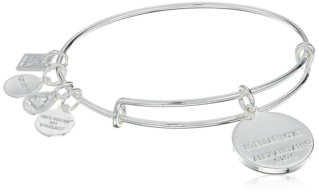 Alex and Ani Charity by Design Stellar Love Expandable Wire Bangle Charm Bracelet
