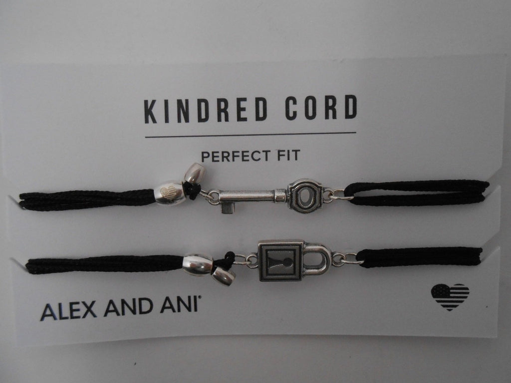Alex and Ani Womens Kindred Cord Set, Perfect Fit Key and Lock Bracelet