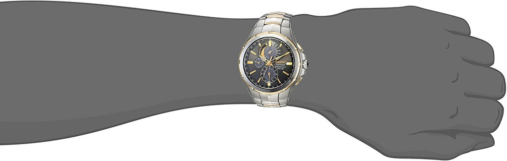 Coutura Men's Solar Perpetual Calendar Alarm Chronograph Watch