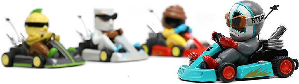 Jada Toys Fart Karts Cool Wipes Pull Back Car, 3.5” Toys for Kids Ages 6+ (32789)