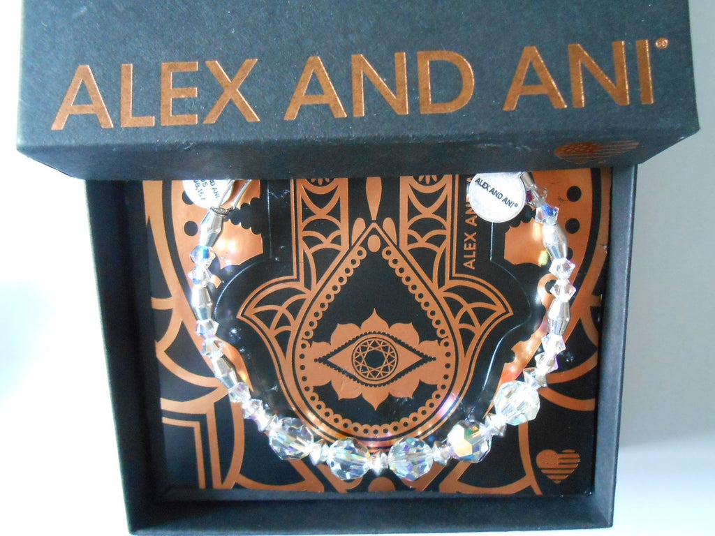 Alex and Ani Womens Swarovski Crystal Beaded Frost Bangle