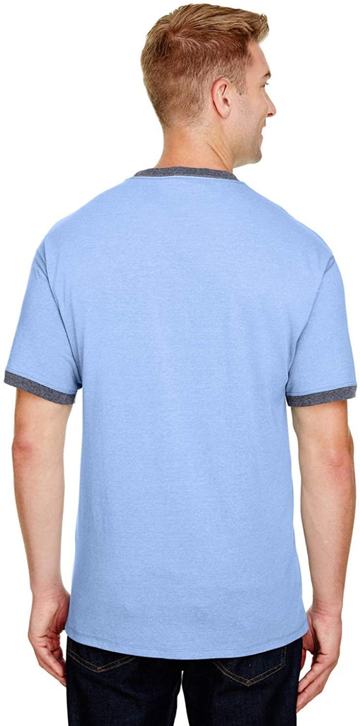 Champion - Premium Fashion Ringer T-Shirt - CP65 - S - Light Blue Heather/Navy Heather