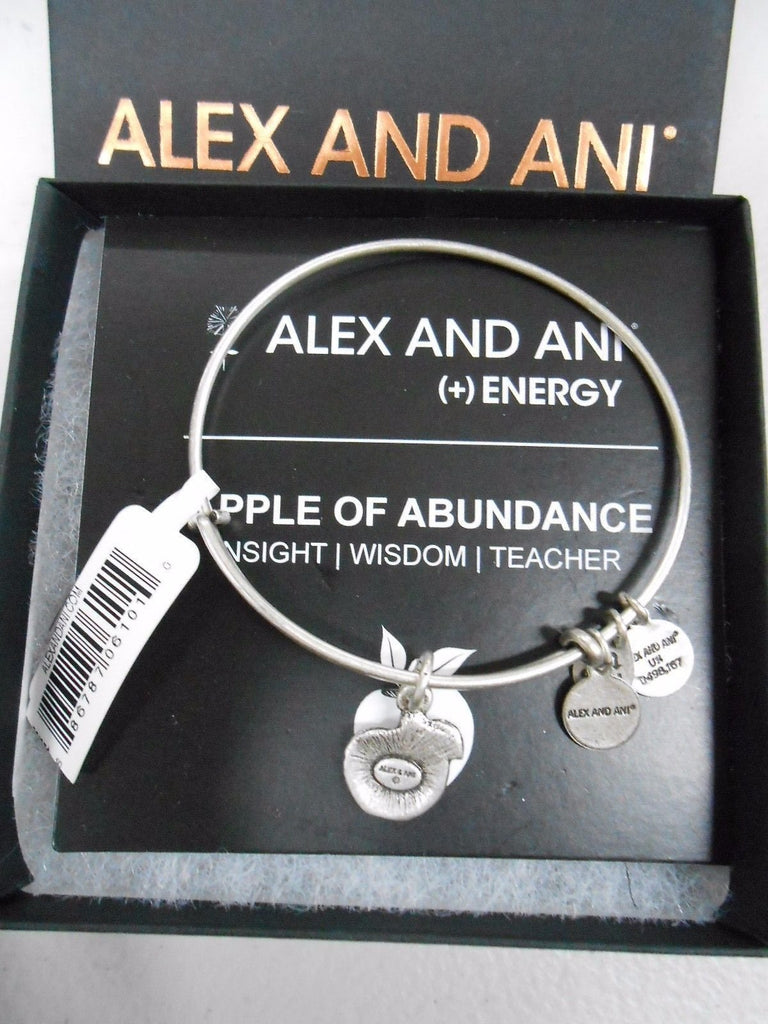 Alex and Ani Women's Apple Of Abundance Charm Bangle Rafaelian Silver Finish