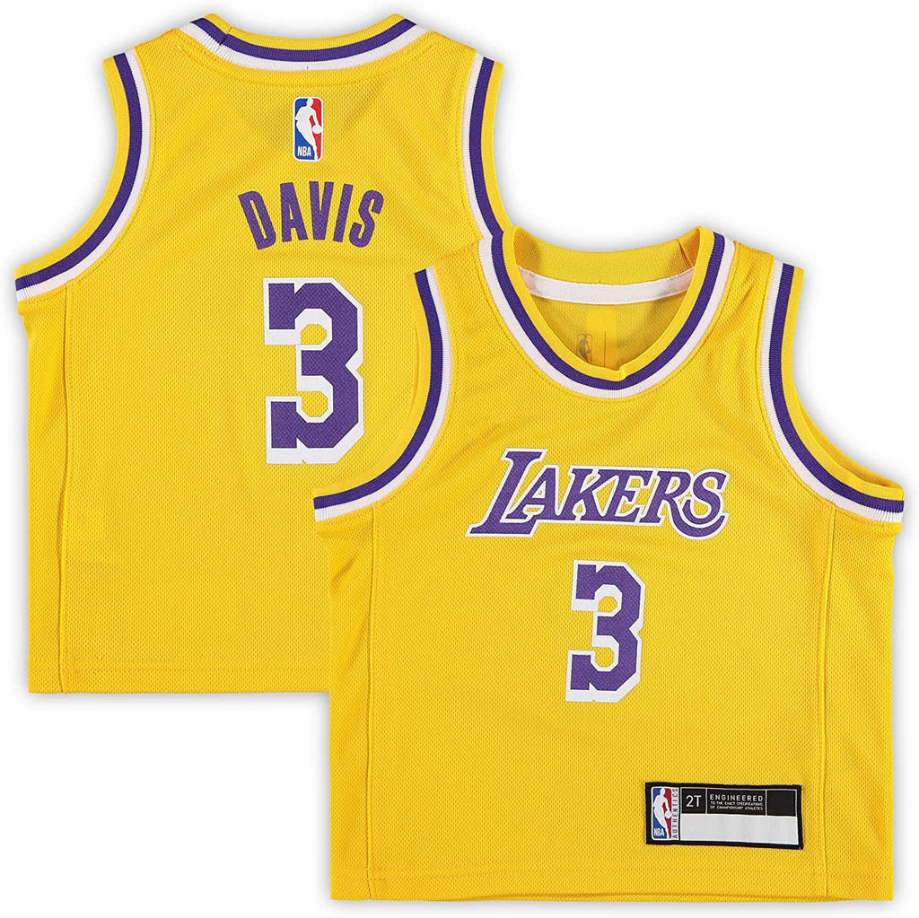 Anthony Davis Los Angeles Lakers #3 Infants Toddler Yellow Icon Edition Jersey (2T)