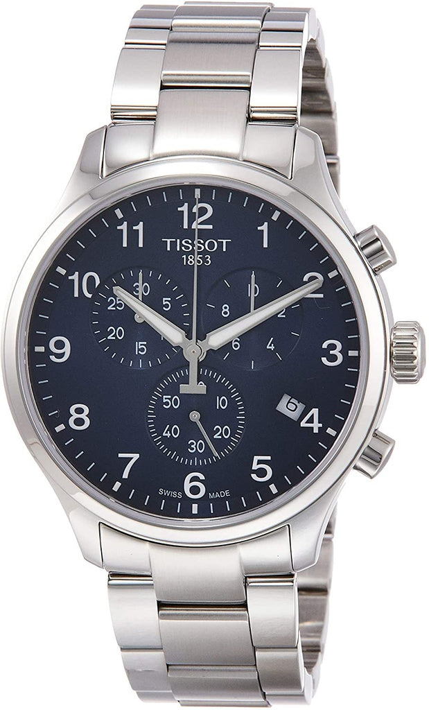 Tissot Men's Chrono XL Swiss Quartz Stainless Steel Strap, Grey, 22 Casual Watch (Model: T1166171104701)