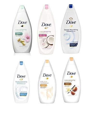 Dove Body Wash Variety 6 Pack - Flavors May Vary From Photo!