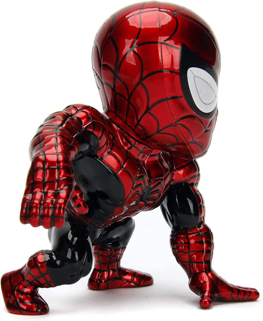 Jada Toys Metalfigs Marvel Classic Spider-Man Superior Spiderman Metals Diecast Collectible Toy Figure, 4", Red/Black